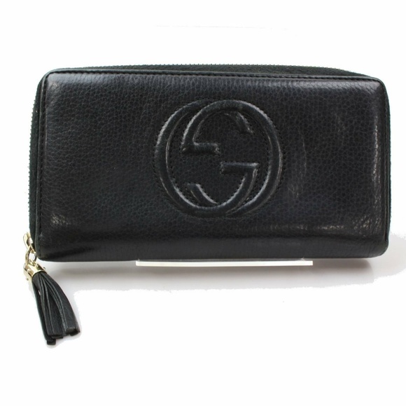 Gucci Handbags - 100% Authentic Gucci Zippy Wallet Black Leather